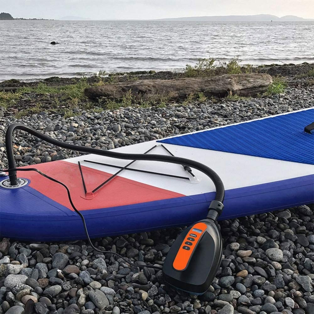 Electric air pump for inflatable kayaks