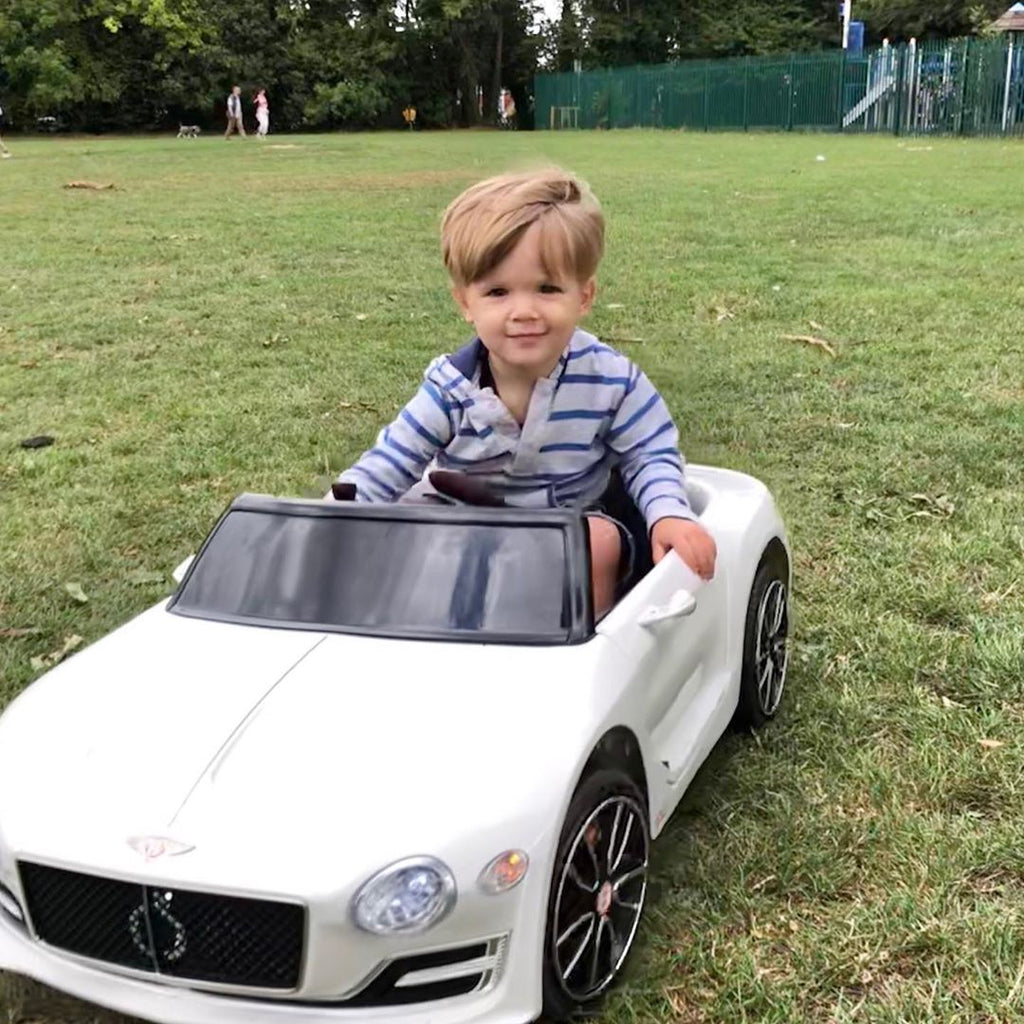 Kids Electric Car Kids Ride On Toys W/ LED Lights-White