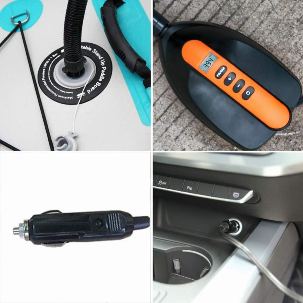 Electric air pump for inflatable kayaks