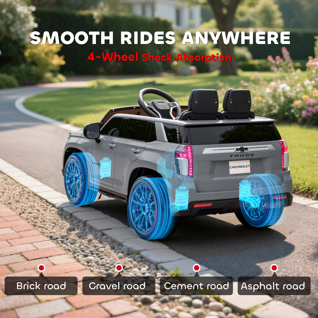 Electric Ride on Car 12V Kids Ride-on Toy, Gray