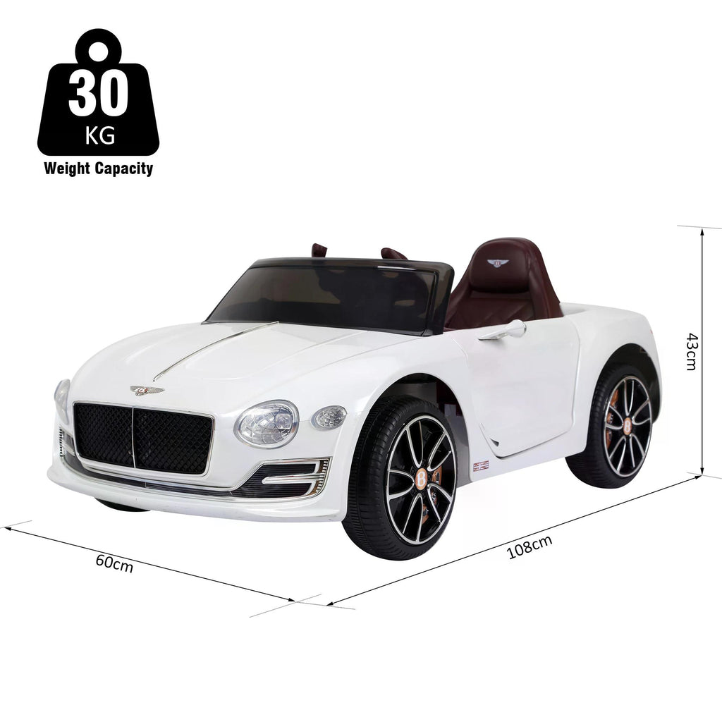 Kids Electric Car Kids Ride On Toys W/ LED Lights-White