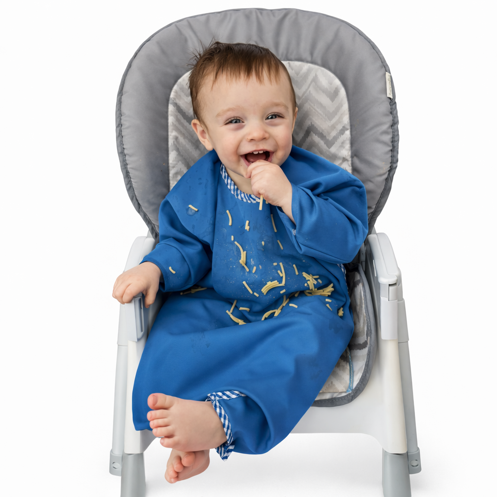 Toddler Bib- full body coverage for self- feeding babies and toddlers