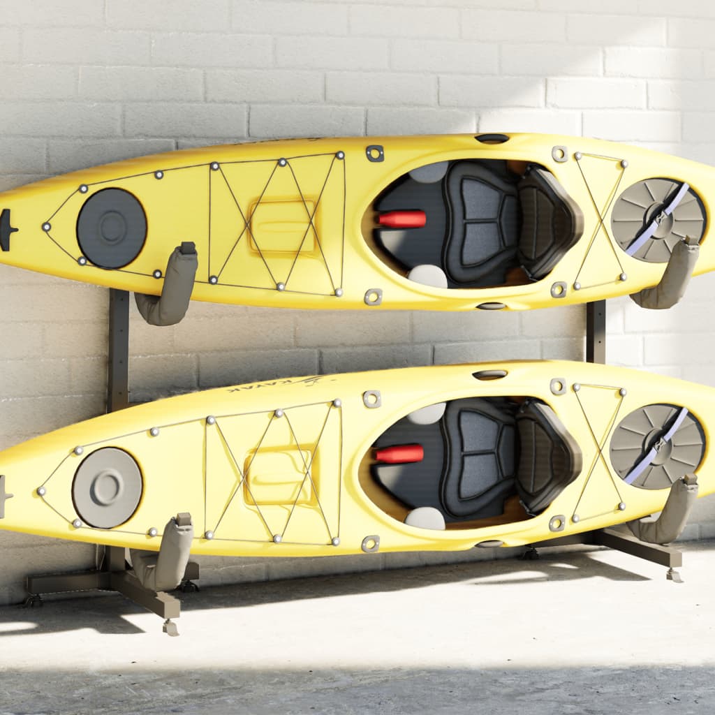 storage rack for 2 kayaks 250x57x127.5 cm steel